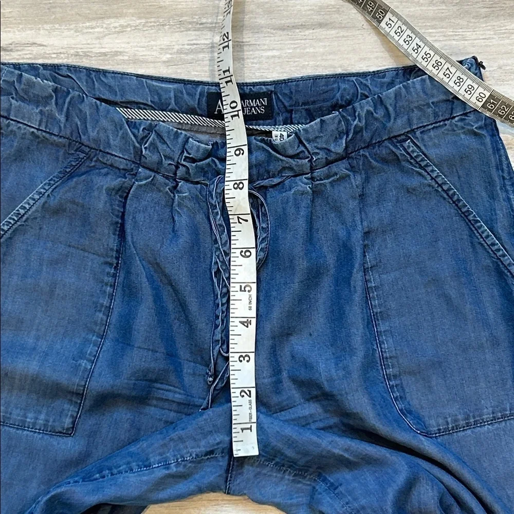 Armani Jeans Indigo series 009 Italy drawstring pants size 27